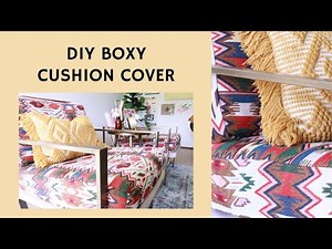 HOW TO SEW BOXY CUSHION COVER EASY DIY for intermediate sewing skills