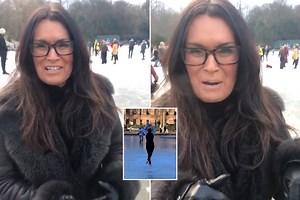 BBC weather star Judith Ralston on ice at 'Baltic but beautiful' Glasgow pond