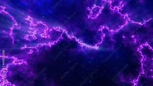 Abstract futuristic background with purple multi-colored energy magic lines and waves of cosmic patterns Stock Video