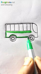 57K views · 487 reactions | #bus #drawing #shorts #reels #kids #play | Rongdhonu Art and Drawing | Facebook