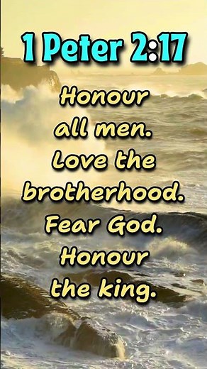 Honor And Respect: 1 Peter 2:17 (KJV) Bible Study