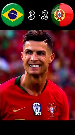 Brazil vs Portugal (3-2) World cup match -Neymar two goals #ronaldo #shorts