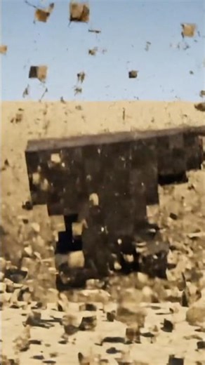 Realistic Anvil drops onto a Minecraft sand block #minecraft #asmr