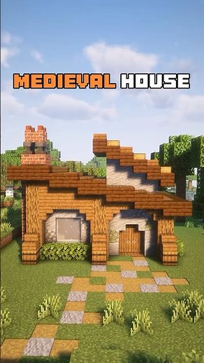 Minecraft How To Build a Medieval Starter House 🏠
