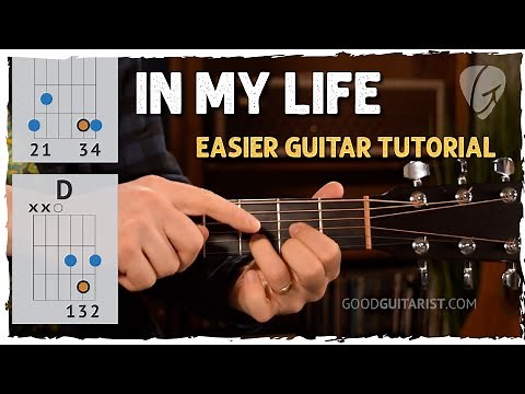 In My Life - Easier Acoustic Guitar Lesson (with Chord Melody Riff)