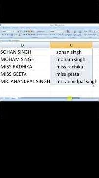 Excel Lowercase, Uppercase & Proper Case Formula | Excel Short | Excel Tips | Excel Formula