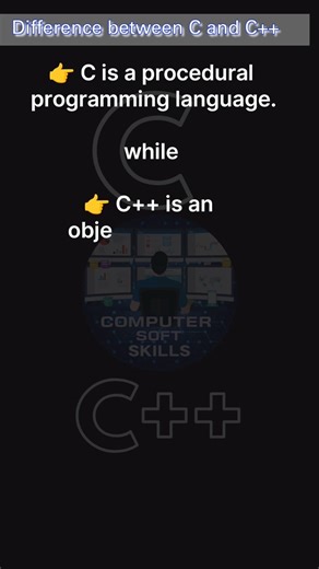 Difference between C and C++ | C vs C++ Language, C++ Programming and #cprogramming , #clanguage