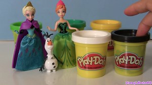 Play Doh Disney Frozen Anna Elsa Dolls and Olaf Snowman ♡ Playdough Review | Fun Toyz Collector
