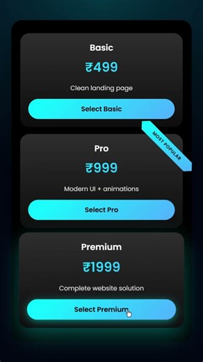 This pricing card UI is very aesthetic😳 # SHORT_7
