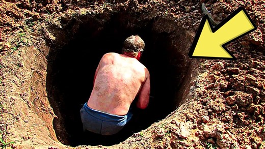 Neighbors think a man is digging a pool until they realize what it really is