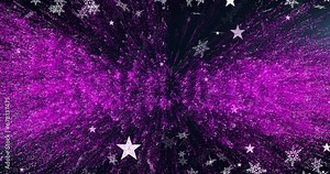 Animation of buon anno text and snow falling