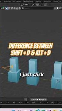 Alt+D vs Shift+D Explained! #tutorial #blender #animation