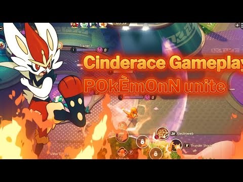 pokemon unite Cinderace Pokemon gameplay #pokemonunite