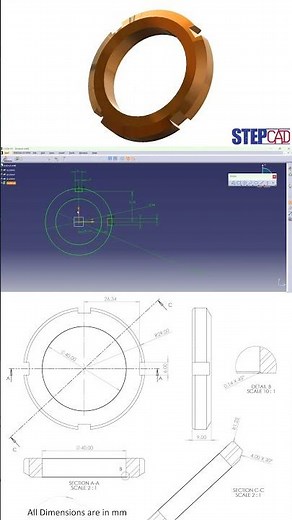 ⚙️Here’s a timelapse of the Locknut - Camshaft assembly in CATIA