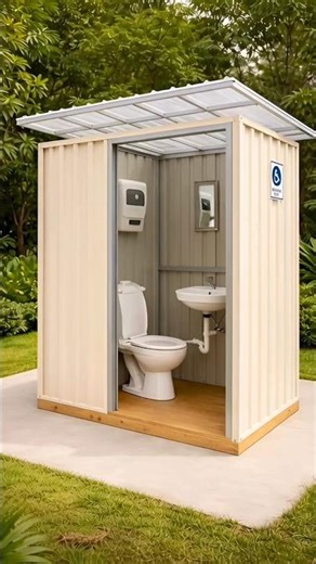 🌿✨ Modern Outdoor Bathroom Solution – Stylish, Compact & Functional! ✨🌿