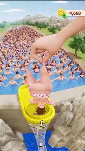 I put the fat👧girl down in the swimming pool_Carnival Tycoon #shorts #shortsfeed