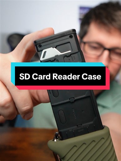 SD card reader case with built-in slots for SD and microSD cards plus an integrated reader for quick file transfers. Compact, protective design keeps your cards organized and ready to use. #SDCardReader #MicroSD #MemoryCardCase #DataTransfer #photographygear