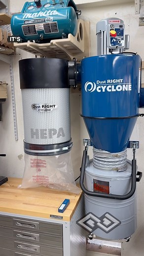 5.6K views · 30 reactions | Installing the @rockler_woodworking Dust Right cyclone #dustcollector with hepa filter. Huge thanks to Rockler for sending this to us. Huge improvement to our previous dust collection system. #dustcollection #dustcollectionsystem #woodworking #sawdust | petesquared23 | Facebook