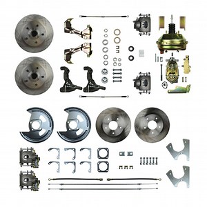 The Right Stuff 67-72 Chevelle 11" Booster, 4-Wheel Power Disc Brake Conversion Kit - (AFXDC46C-P)