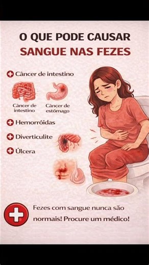 O que pode causar sangue nas fezes? #saude #sanguenasfezes #dicadesaude