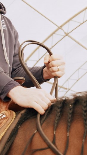 One hand -> Two handed transition made easy!! . I love sharing these little tricks. If you want more ways to learn from me, I have a special FREE live event coming up on October 17! . DM me to join! . #reining #horses #nrha #horseriding | Jim Greendyk Performance Horses