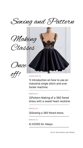 Once off Sewing and Pattern Making Classes #sewing #sewingclasses #patternmaking #patternmakingclases | Zambia Sewing Center by” Mushinka Matongo