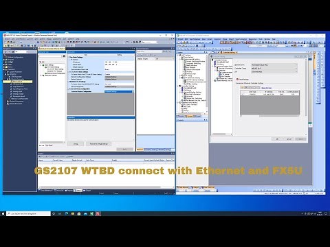 Mitsubishi GS2107 WTBD connect ethernet with FX5U