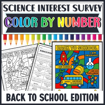 First Week of School Science Color by number Activity- Back to School Icebreaker