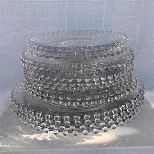 Vintage Imperial Glass Candlewick Plate, Beaded Rim Dinnerware - Etsy