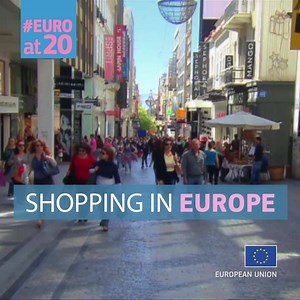 75K views · 204 reactions | The euro makes it easier and cheaper to compare prices and shop abroad. ️ A common currency supports a more transparent and competitive single market. ⚖️ Find out more  europa.eu/!xG36Dm #EUROat20 | European Commission - Economy and Finance | Facebook