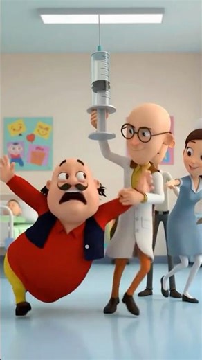 Motu vs Injection 😂💉 | Funny Hospital Story #shorts #funny #cartoon