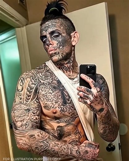 35K views · 21 reactions | Man spends $70k to tattoo his full body and eyeballs, but wait till you see what he looked like before.... Read full story in comment | Just Feelings | Facebook