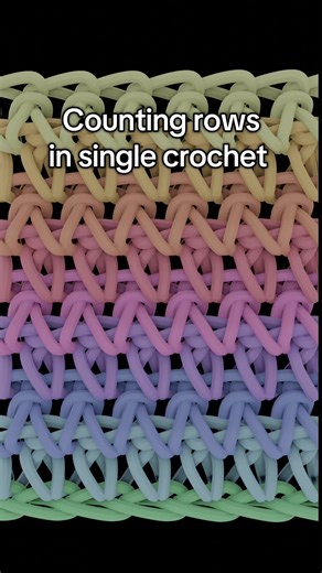 Color Coded Animation for Counting Single Crochet Rows
