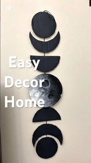 ✨ DIY Moon Phases Wall Hanging | Aesthetic Room Decor ✨ #moon #diycrafts #viral