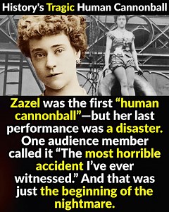 The first human cannonball, Rosa Richter—better known as Zazel—paid a high price: once you're launched into the air, the only way is down. | Factinate