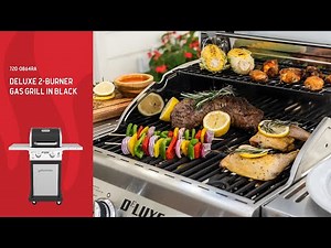 DEluxe 2-Burner Gas Grill in Stainless Steel & Black (720-0864RA)