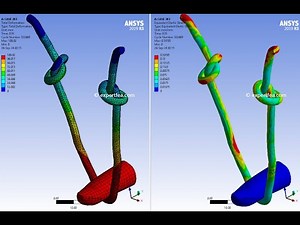 FEA Simulation of Tying a Double Knot on a Polyethylene Wire or Rope - ANSYS WB Explicit Dynamics