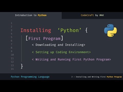 Installing python and writing first program - CodeCraft by MAK