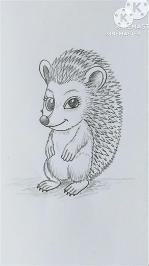 Easy drawing of a porcupine #art #trending #shortsvideo #shortsfeed #shorts #youtubeshorts