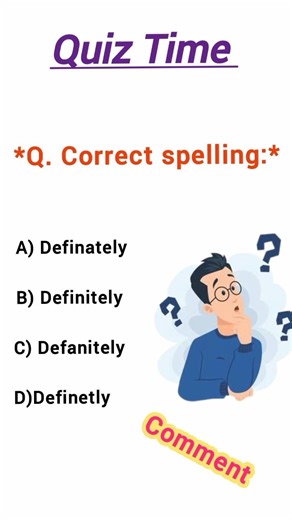 Most Repeated Short Quiz || English Correct Spelling Error#quiz #english