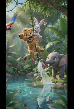 Can the Animals Cross the Dangerous Waterfall? | Animated Animal Stories