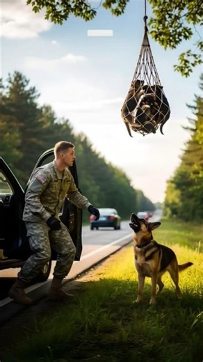 Dog Cries for Help 😢 | American Soldier Rescues Puppies #shorts #dog #puppy #rescue