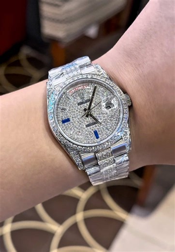 Siêu phẩm Rol day date cọc ruby đá xanh , anh em tín đồ lấp lánh đâu hết rồi ạ !! 🥰⌚️✅ #xuhuong #dongho #vietluxry #donghonam #donghodeotay