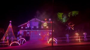Official launch starting Wednesday October 1st at Dancing Lights in Highland - 29558 Crest View Lane Highland CA. 92346. Show runs from 7:00pm to 10:00 pm ever night through Halloween. 30,000 Lights ✅ 13 sequences sycronized to music ✅ 4 moving Beams ✅ Smoke machines✅ Projection on water tower 😱✅ New Haze Machine for lighting effect💨 All are welcome and entertainment is free. Listen and watch from your car by tuning to 107.3 FM or watch outside by listening from the music in front of the show.
