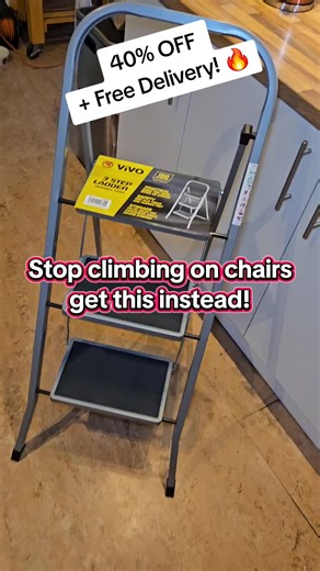 40% OFF Triple Step Ladder 🔧🔥 This is one of those things you don’t realise you need… until you actually have one. And right now these Triple Step Safety Ladders are sitting on a huge 40% OFF   Free Delivery. Perfect for decorating, reaching cupboards, changing bulbs, loft access — literally anything around the house. Why these are flying: • Wide anti-slip steps for safe footing • Strong, stable frame (no wobble!) • Folds flat for easy storage • Lightweight but incredibly sturdy • Comes in mul