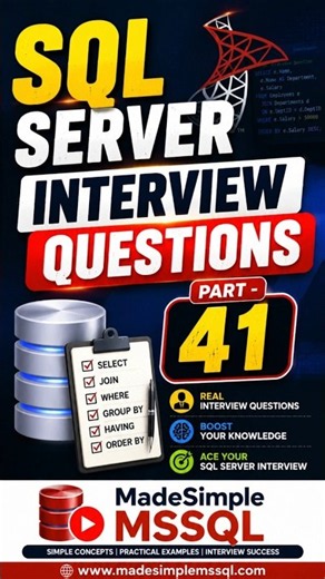 SQL Server Interview Questions | # #learnsql #sql #sqlserver