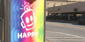 Downtown Augusta’s Happy robot helps folks ‘smile at each other’