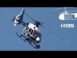 Police helicopter H135 demo flight at CIAV 2018