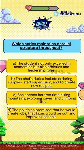 Sentence with faulty parallel structure: "It looks easy… but only brilliant minds get it right