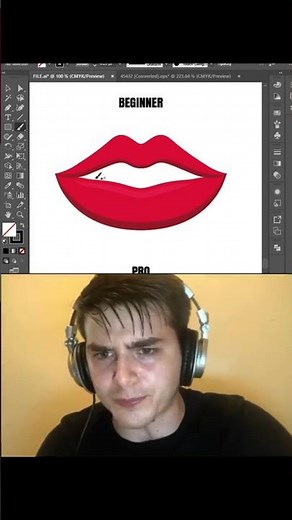 Create Realistic Teeth in Illustrator 😳 (Shape Tool Trick!) #shorts #trending #viral
